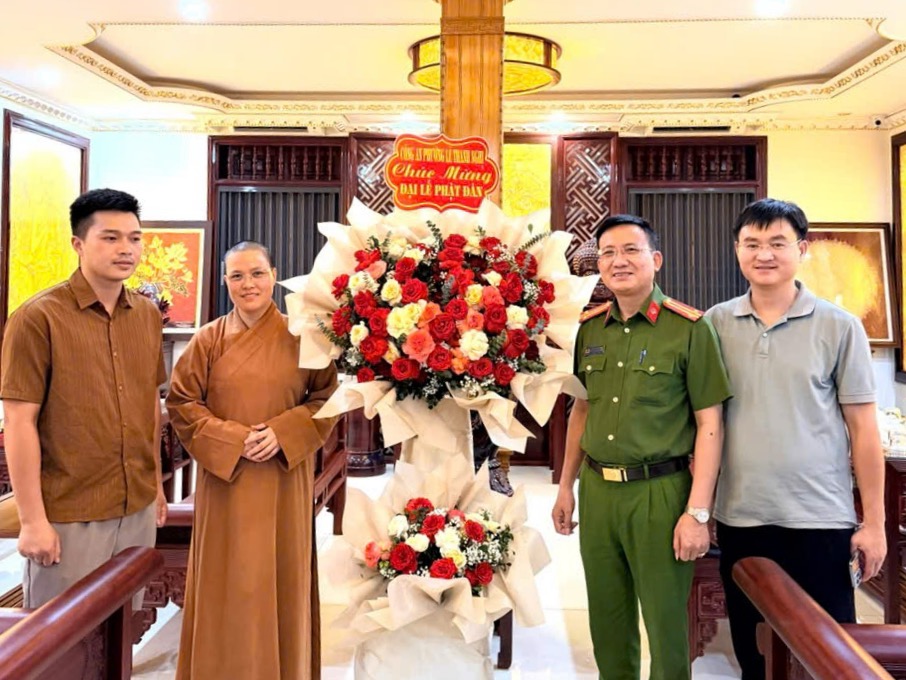 Công an phường Lê Thanh Nghị bảo đảm an ninh, trật tự dịp Đại lễ Phật đản Phật lịch 2570